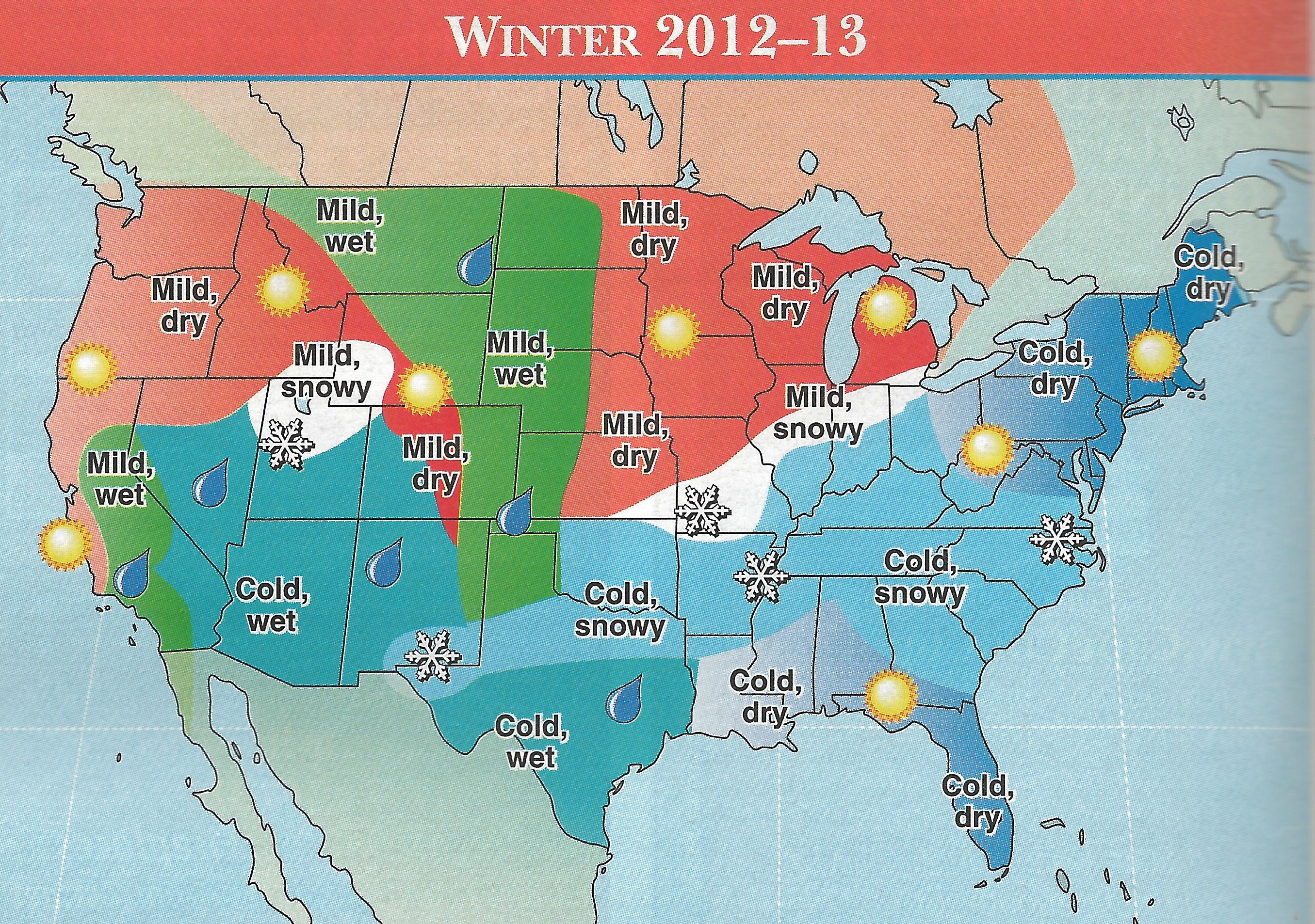 PNW winter weather outlook from Old Farmer's Almanac